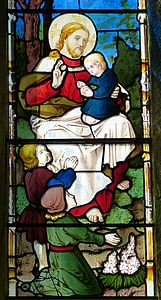 церковные окна, Витраж, Англия, Великобритания, Церковь, изображение, Исторически