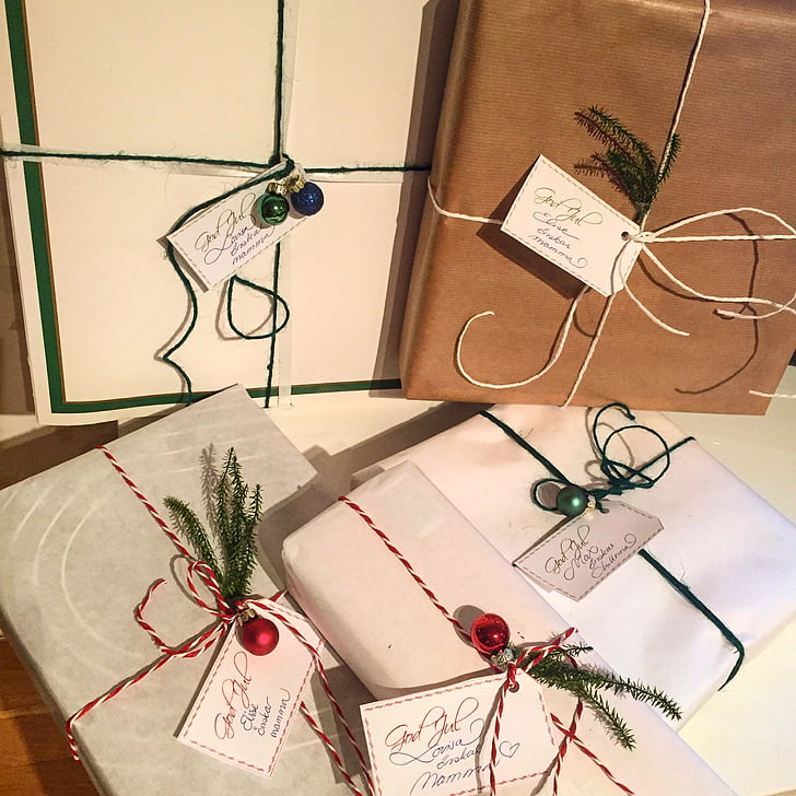 Christmas, cadeaux de Noël, Paquets, cadeau de Noël, décorations de Noël