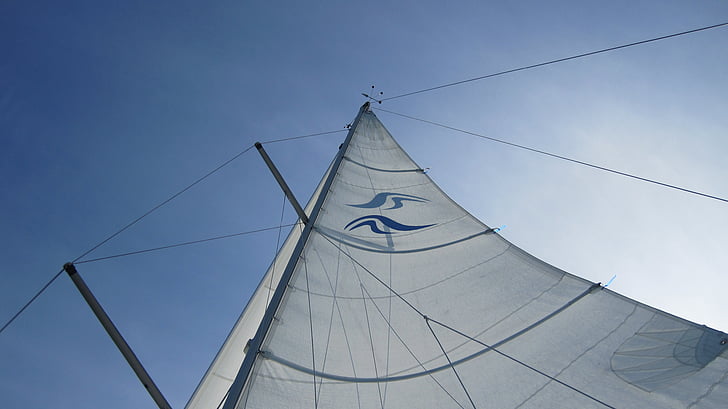 sail, sky, holiday, blue, rigging, mast, white