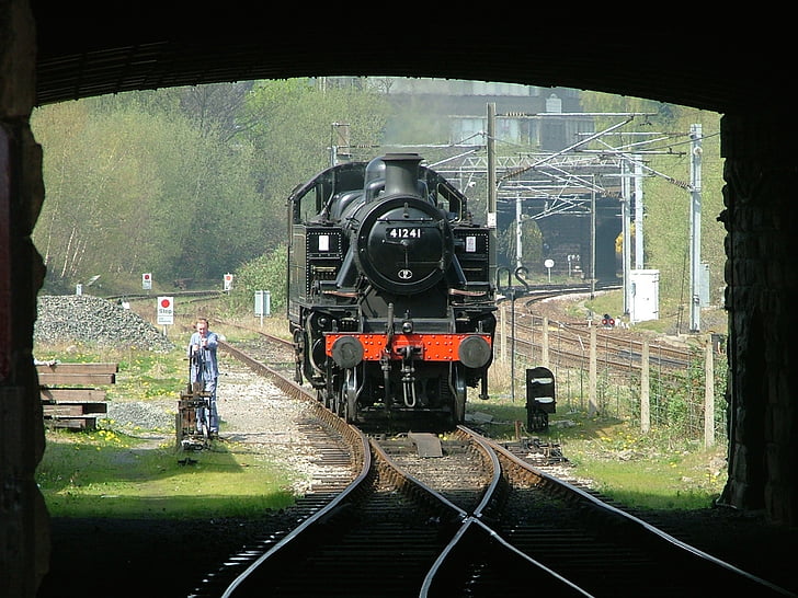 keithley, kwer, railway, steam engine, track, tunnel, steam