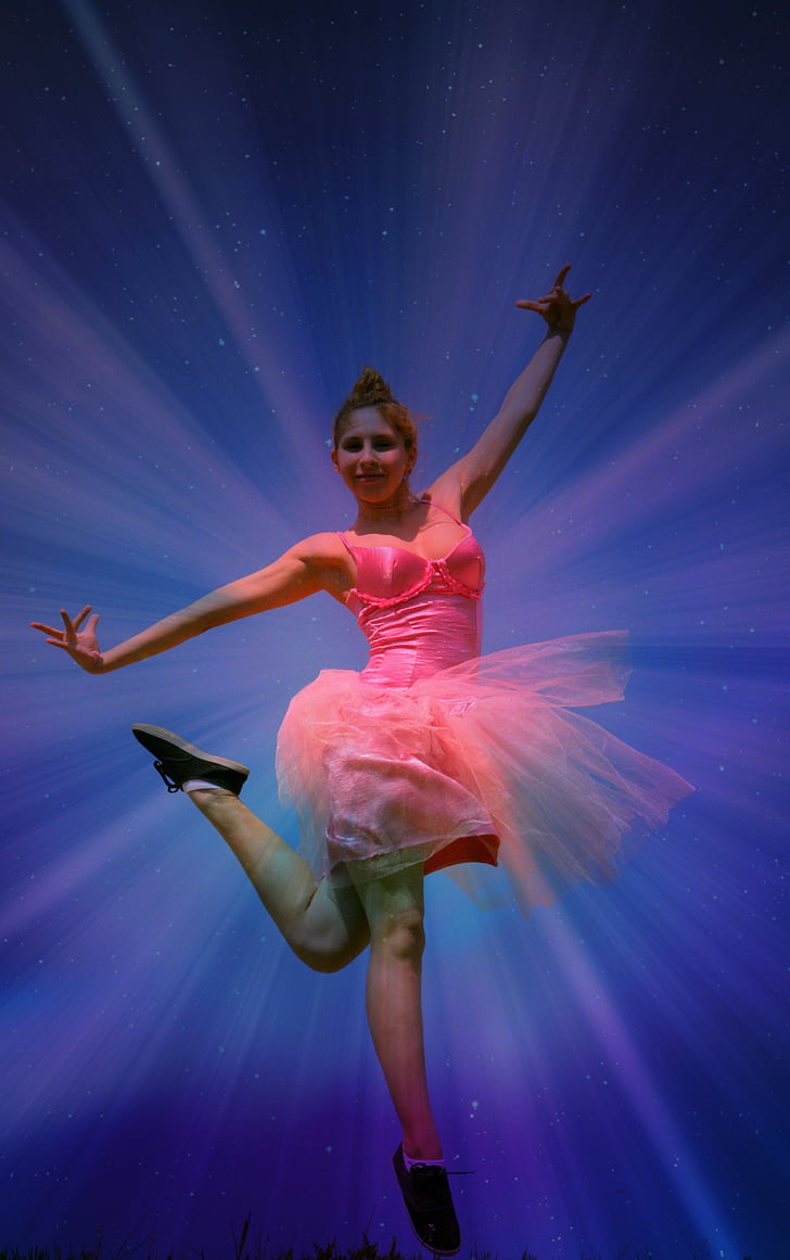 balerina, Tutu, rózsaszín, Magic