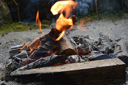 fire, campfire, flame, adventure, burn, heat, embers