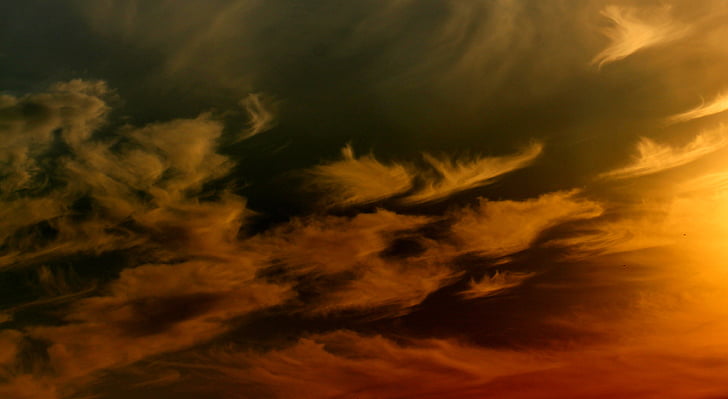 sky, cloud, forms, red, coloring