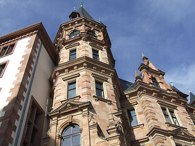 Wiesbaden, stary budynek, wieże, Architektura, Europy, Historia