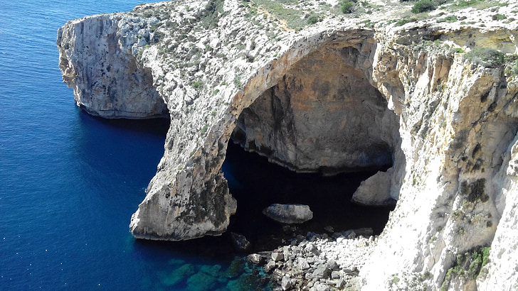 islands, mortar, blue grotto