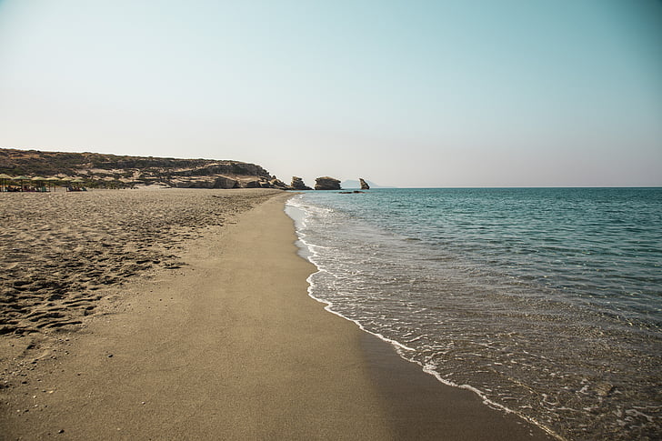 atvaļinājums, jūra, pludmale, ūdens, Grieķija