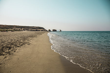 lasciare, mare, spiaggia, acqua, Grecia