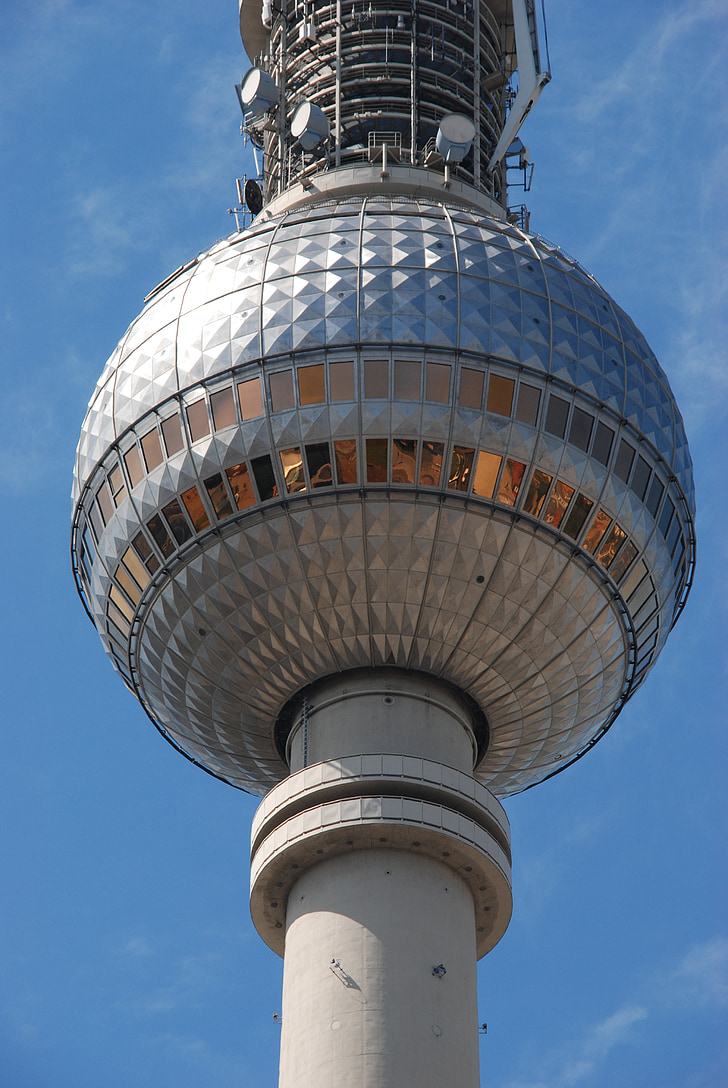 Almanya, Berlin, Televizyon Kulesi, Hava, mavi, bol, Alexanderplatz