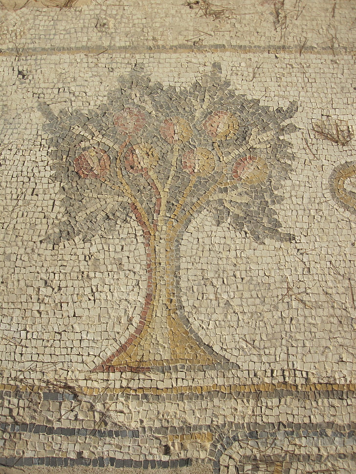 ceasaria, mosaik, antika, Israel
