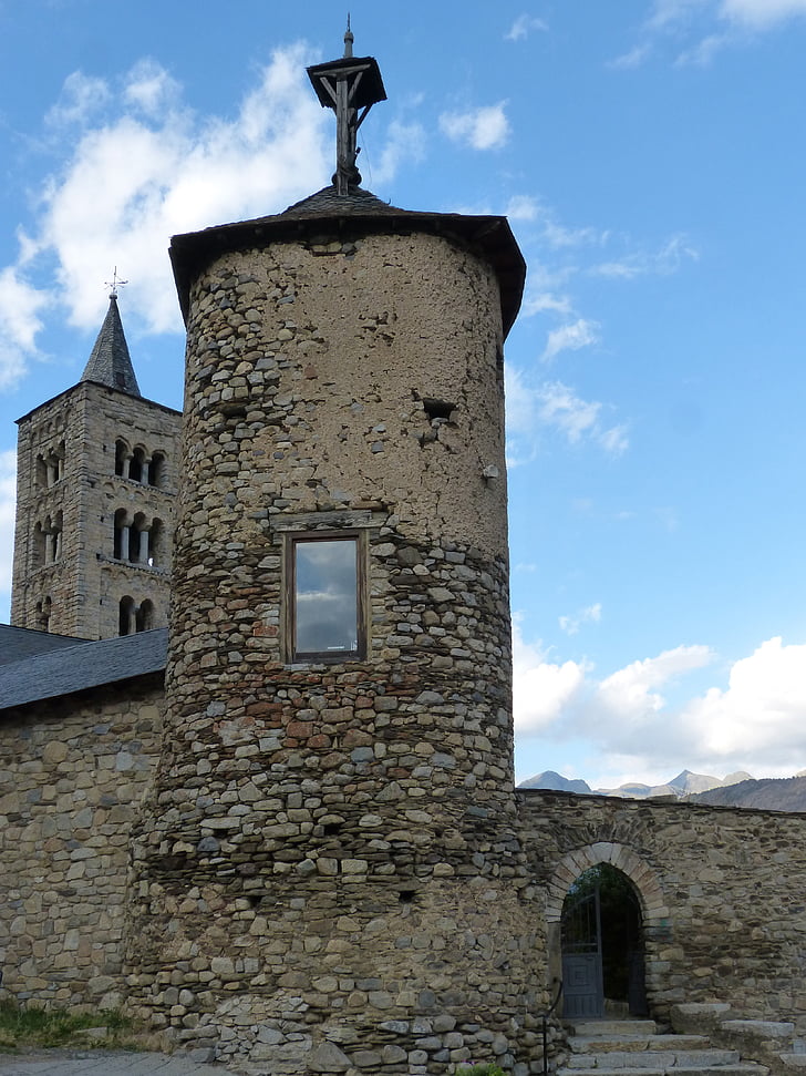 tháp, tháp chuông, medieva, Romanesque pyrenees, họ là, vùng Pallars sobirà