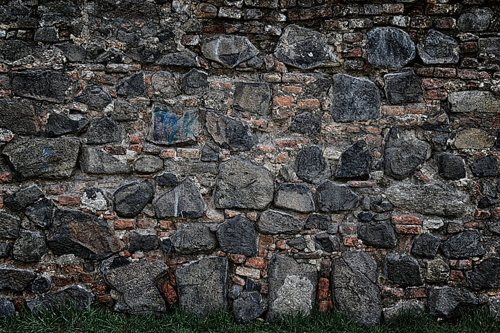 sienos, plyta, akmuo, fono, tekstūros, akmeninė siena, akmenys