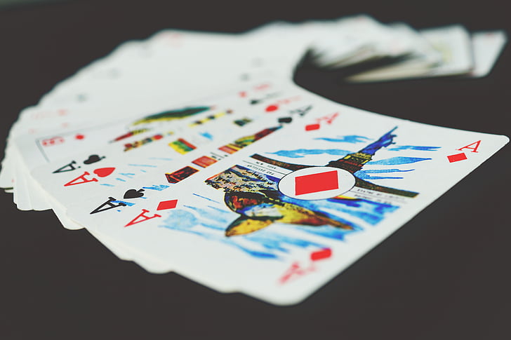 Ace, kort, chance, gambling, spil, held og lykke, magiske trick