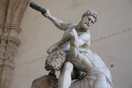 posąg, marmur, Florencja, Włochy, Rzeźba, Architektura, Europy