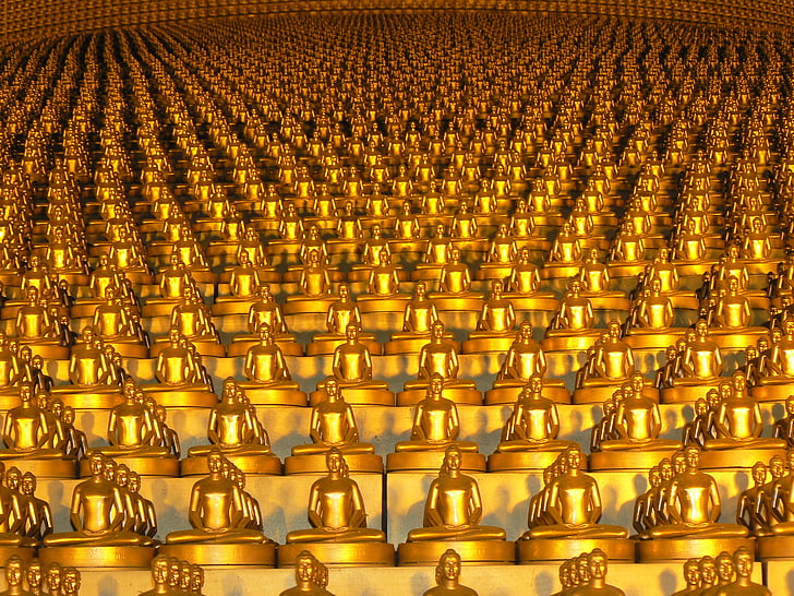 dhammakaya pagoda, mere end, millioner, Budhas, guld, buddhisme, Wat