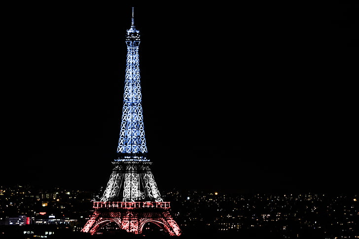 Hari Nasional, Paris, malam, pencahayaan, Khusus, 14, Juli