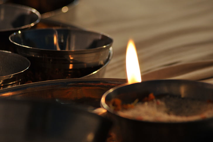 žvakė, šviesos, Diwali, festivalis