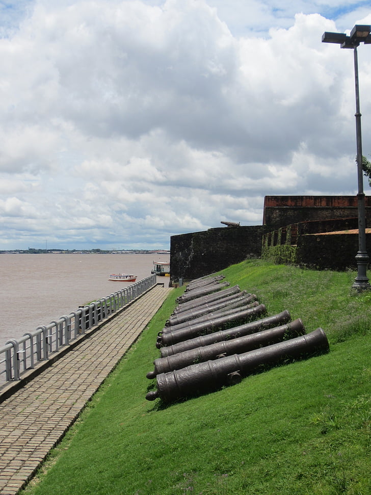 Belem, Brazília, régi kikötő fort, Amazonas, a tizenhetedik században guns, Múzeum