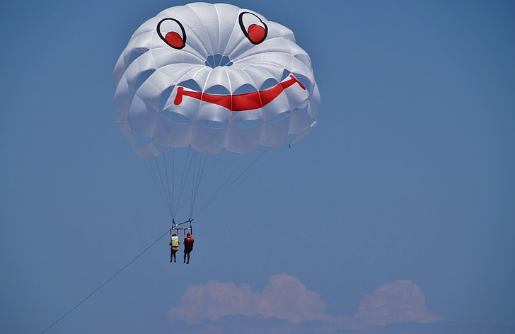parachute ascensionnel, parapente, parachute, tandem, sport nautique, amusement