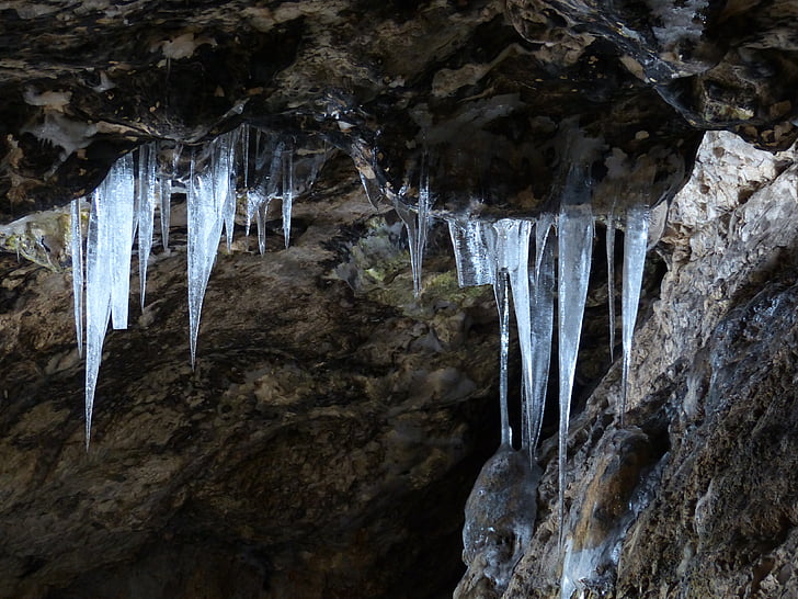 icicle, ice, icy, cold, frozen, bird stove cave, cave