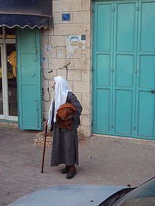 middle east, holy land, palestine, old man, street