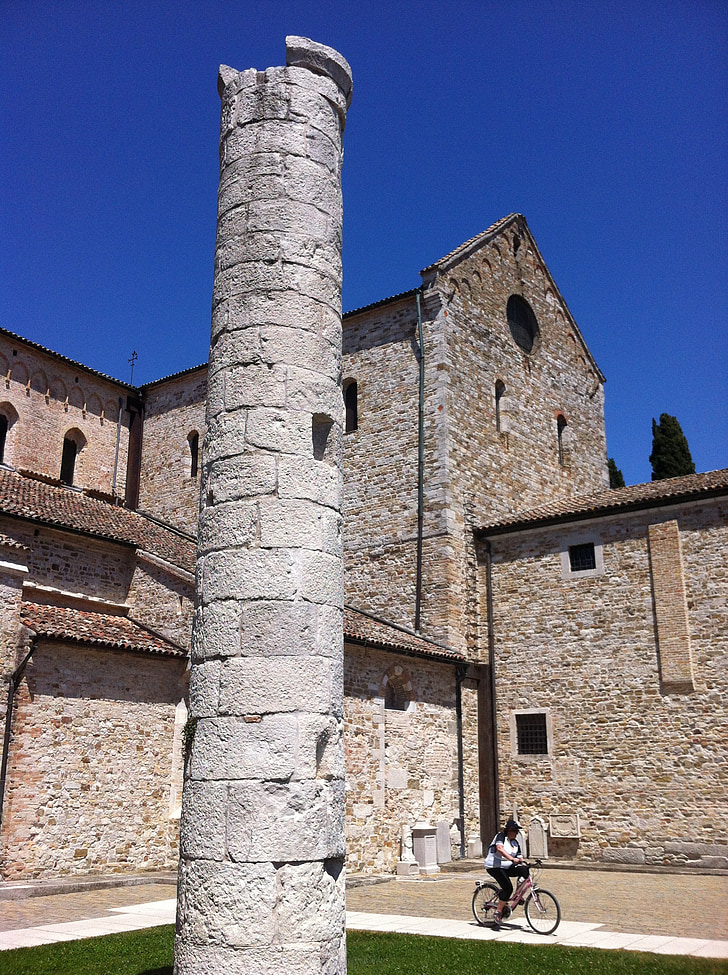 aquileia, basilica, column, monument