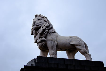 London, Leon, szobor, emlékmű, bátor, szobrászat, építészet