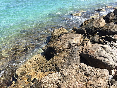 水, 岩, 石, 海, ビーチ, 夏, 休日