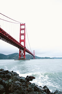 Architektur, Bucht, Strand, Brücke, Verbindung, Tageslicht, Golden Gate Brücke