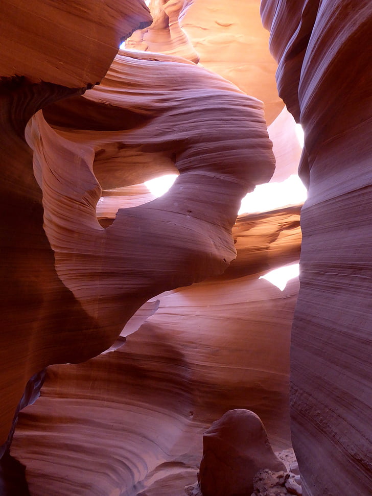 Amerika Serikat, Arizona, lebih rendah, Antelope, Canyon, cahaya, bayangan