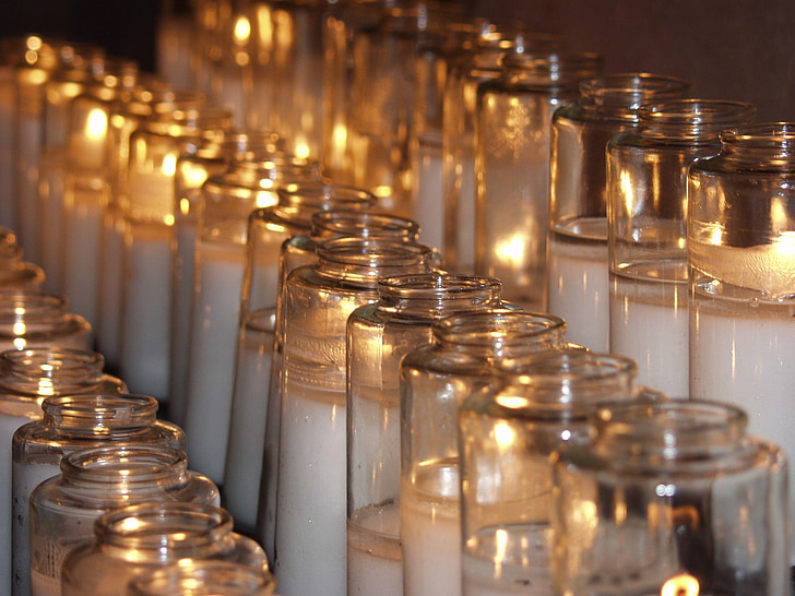 свечи, Молитва, светящийся, христианство