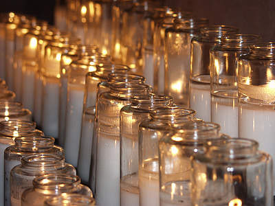 sviečky, Modlitba, žiariace, kresťanstvo