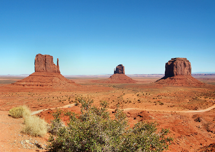 USA, monument valley, Arizona, Utah, landskap, Mountain, öken