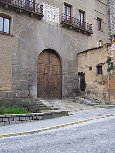 Segovia, dveře, dům, státní znak
