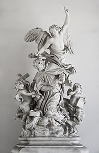 彫刻, ウィーン, オーストリア, ツアー, 記念碑, 天使, 神聖です