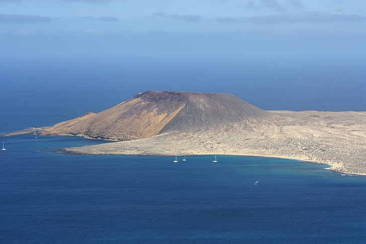 La graciosa, Pulau, Kepulauan Canary, pandangan baik, Outlook, pemandangan, laut