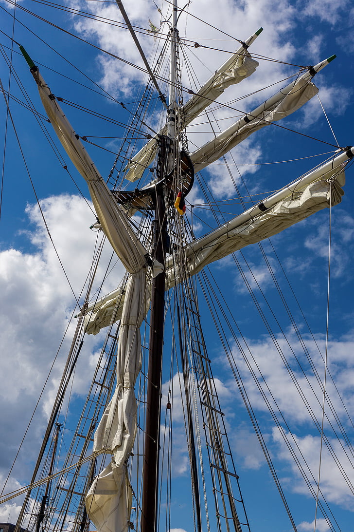 masten, seil, Skipsmaster, seilfartøy, båt mast