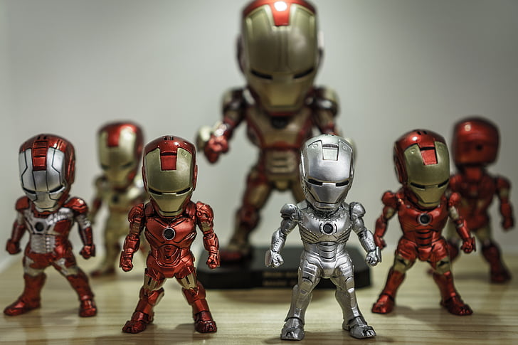 Iron man, süper kahraman, oyuncaklar, rakamlar, oyun, aksiyon figürü, çizgi film