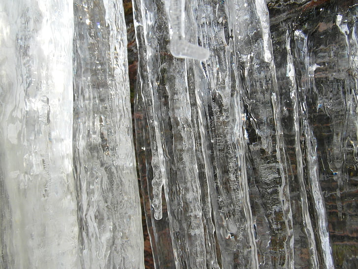 เสาน้ำแข็ง, ฤดูหนาว, เย็น, น้ำแข็ง, เป็นน้ำแข็ง, น้ำค้างแข็ง, ร็อค