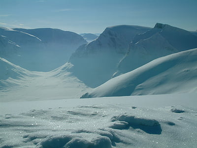 冬, 山, 雪, 氷, 冷, 山, 風景