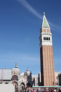 San marco kvadrāts, Venice, tornis, Plaza, Itālija, kultūra, ceļojumi