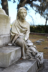Monumento, cemitério, lápide, lápide, escultura, savana, Bonaventure