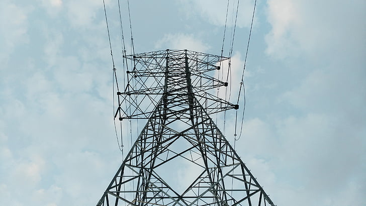 cables de, ciudad, México, electricidad, energía, tensión, Torre