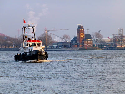 Hamburg, poort, piloot, haven van Hamburg
