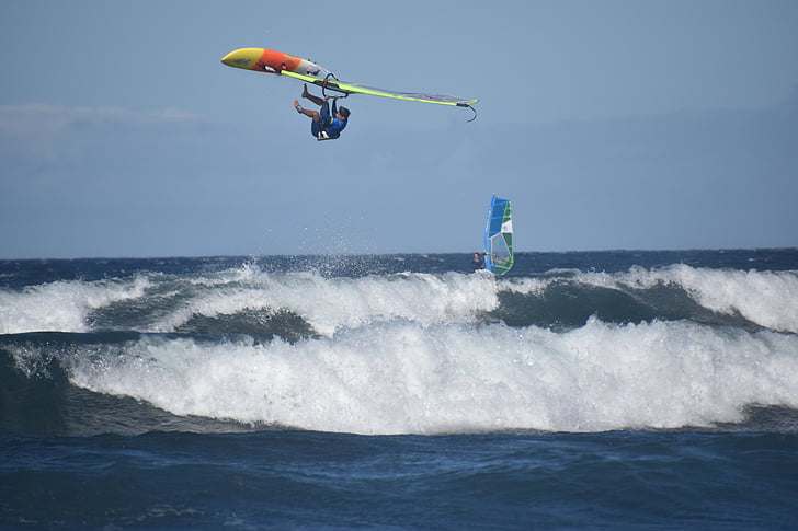 windsurf, gran canaria, taza de windsurf, solo, ondas de viento, deportes, playa y el windsurf