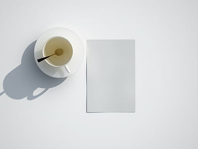 cup, letters, 3d, rendering, tee, white color, studio shot