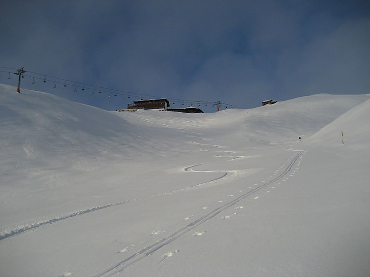Sölden, musim dingin, olahraga musim dingin, salju jalur, Gunung, Alpine, Austria