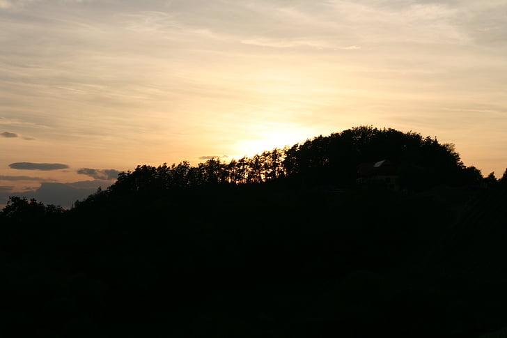 sørlige styria, solnedgang, vingården