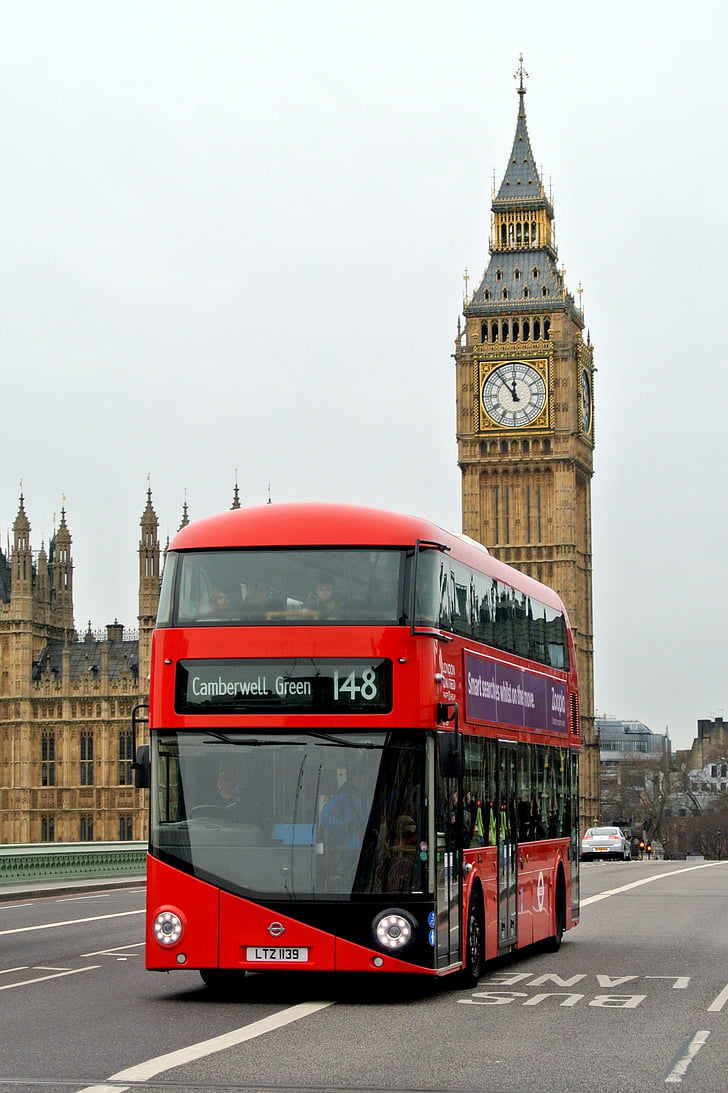 Londýn bus, Anglicko, Británie, pamiatka, veľký, Ben, veža