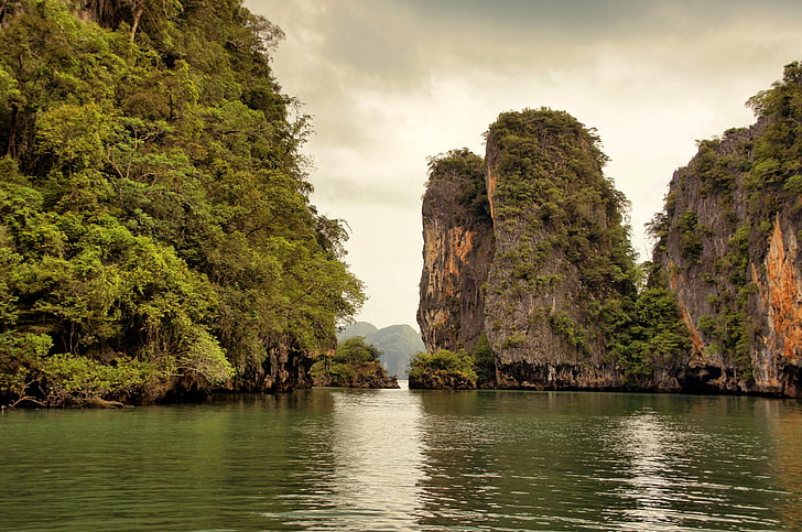 thailand, sea, water, holiday, nature, rock, idyllic