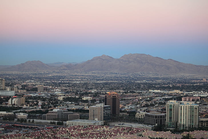 las vegas, skyline, bjerge, Vegas, City, Las, Nevada
